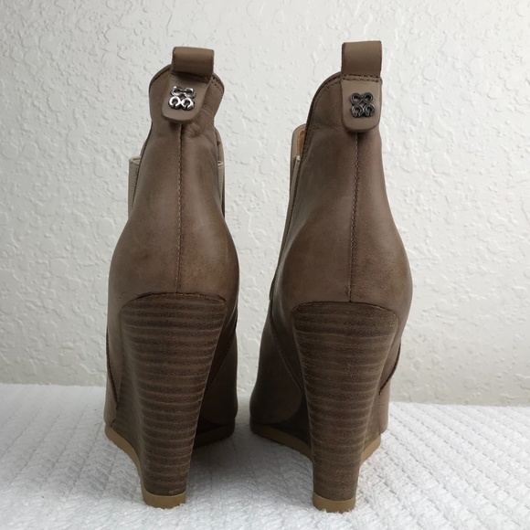 Coach Tan Wedge Ankle Boots - Picture 7 of 12